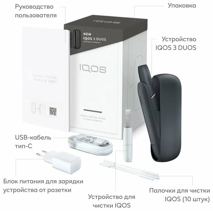 Iqos duos инструкция. Iqos 3 duo. комплект iqos 3 duos, черный. iqos 3 duos комплектация. iqos (айкос) 3 duos..