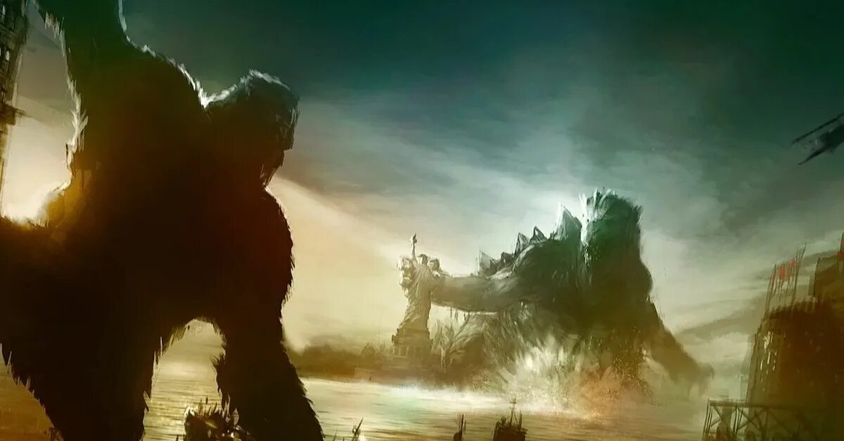 Godzilla va king kong yangi imperiya. Годзилла и Конг новая Империя. Годзилла против Конга 2021. Годзилла и Кинг Конг. Кинг Конг против Годзиллы арт.