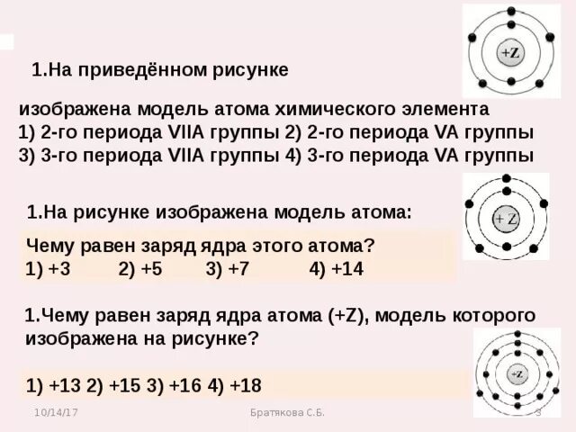 Тест 4 строение атома