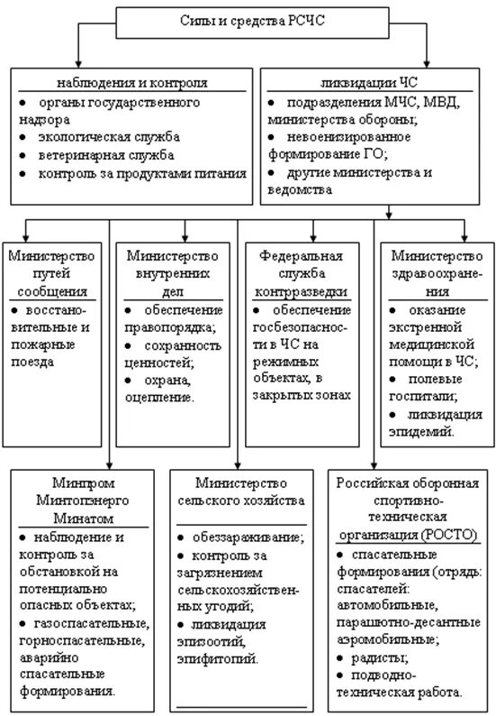 Структура сил и средств РСЧС. Силы и средства РСЧС подразделяются на. Силы РСЧС схема. Силы и средства наблюдения и контроля РСЧС.