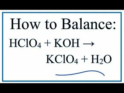 Ag hclo3 баланс