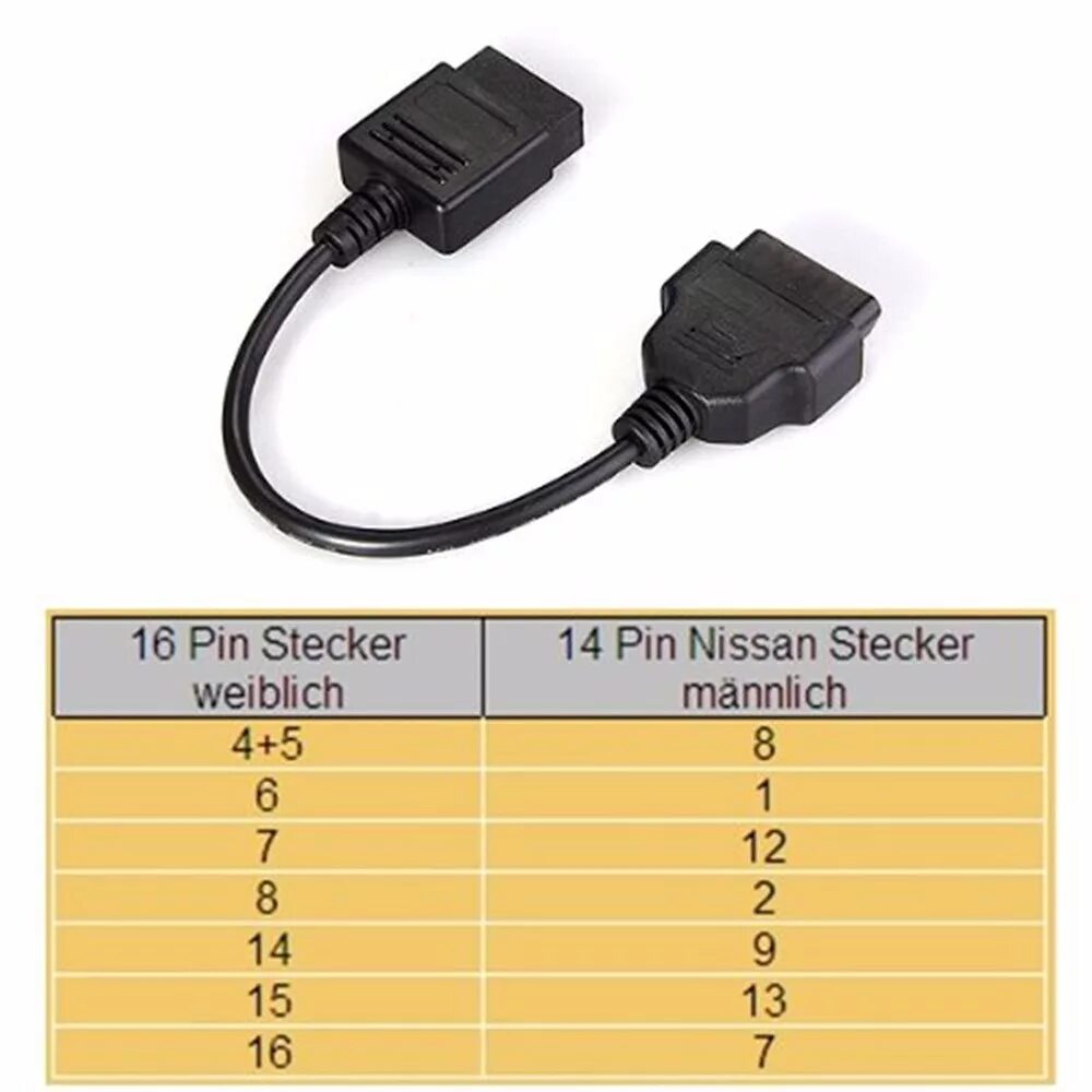 Распиновка диагностического разъема ниссан. Переходник obd2 на 14 Pin Nissan. Переходник с 14 пин на 16 пин для Ниссан. Переходник Ниссан 14 пин. Диагностический разъем 14 Pin Nissan