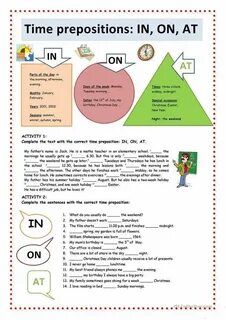 In on at worksheets