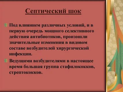 Септический шок это