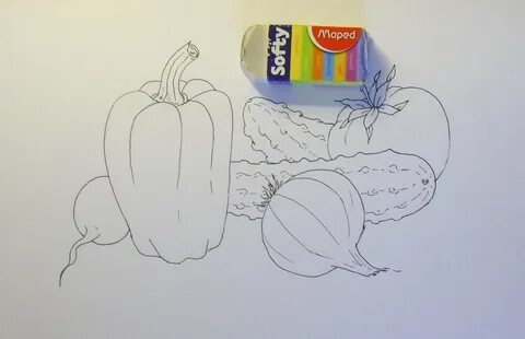 Рисование овощей 1 класс