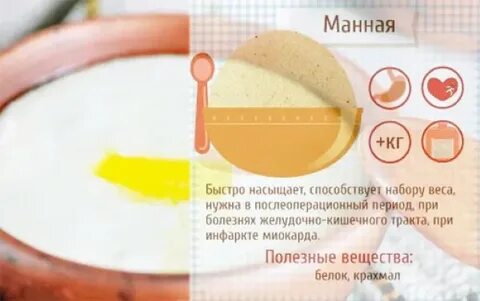 Манная крупа кбжу