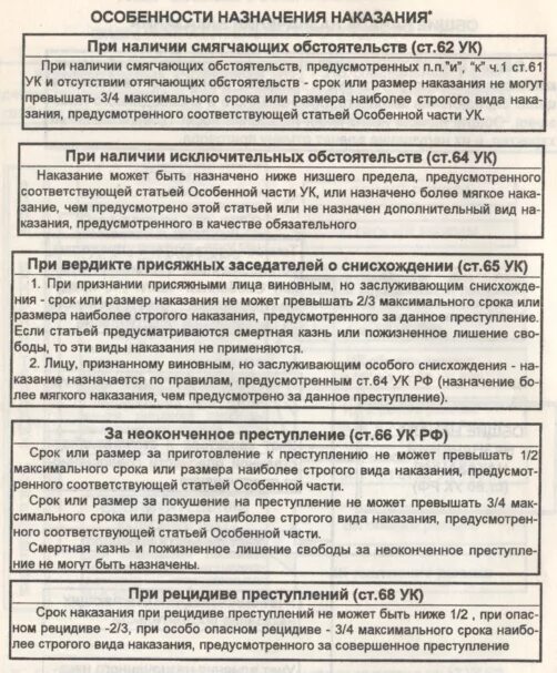 Наказание при наличии смягчающих обстоятельств. Назначение наказания при вердикте присяжных. Назначение наказания при рецидиве преступлений. Особенности назначения наказания при рецидиве преступлений. Назначение наказания при смягчающих наказание.