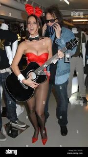 Miss November 2001 Lindsey Vuolo and Mick Rock Launching of Playboy's ...