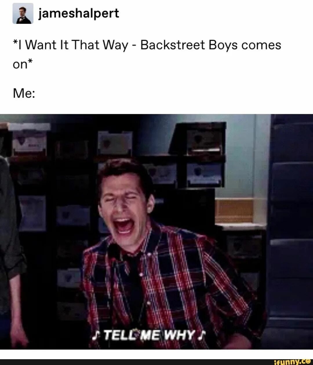 Tell me why boy. Джейк Перальта Backstreet boys. I want it that way Бруклин 99. Tell me why Мем. Tell me why Backstreet boys.