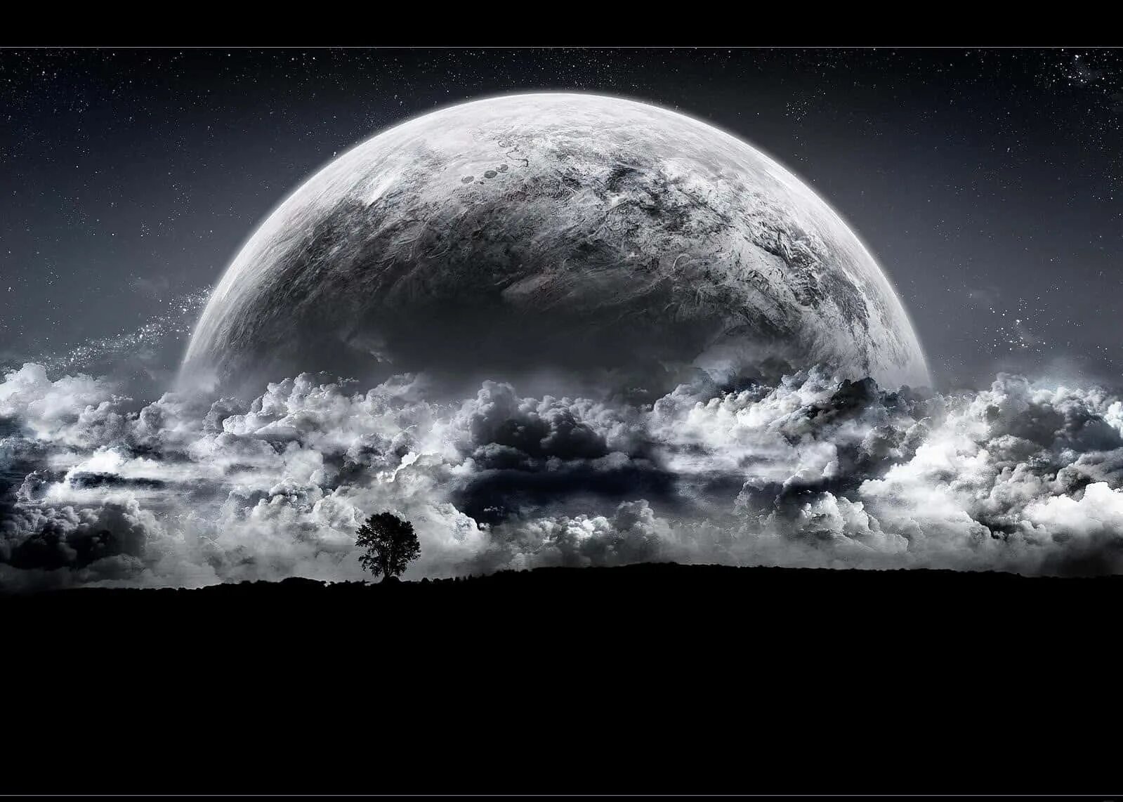 Картина темная луна. Мрачный космос. Луна (Планета). Луна обои.