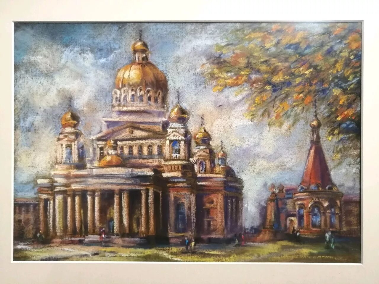 Картины пенза. Пенза в живописи. Храмы рисунок пастелью.
