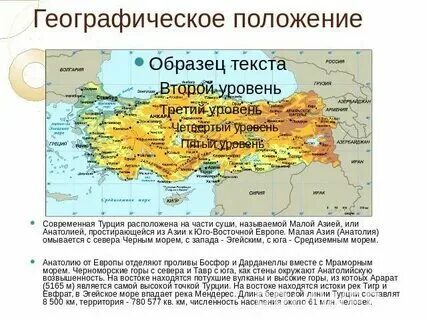 На каком материке располагается турция