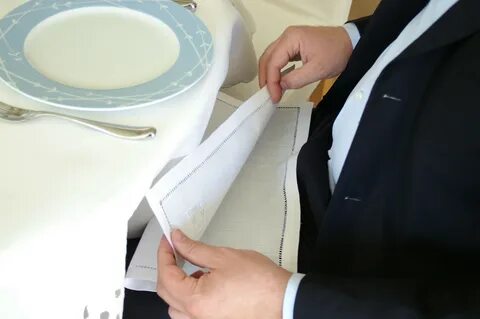 Этикет тканевая салфетка