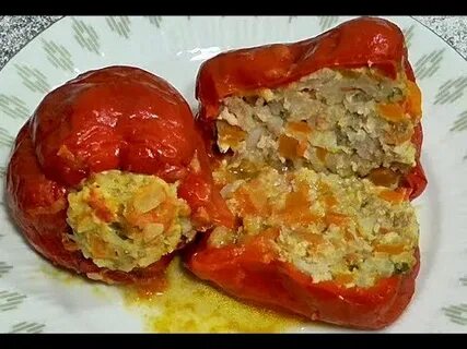 Фаршированный перец с мясом видео