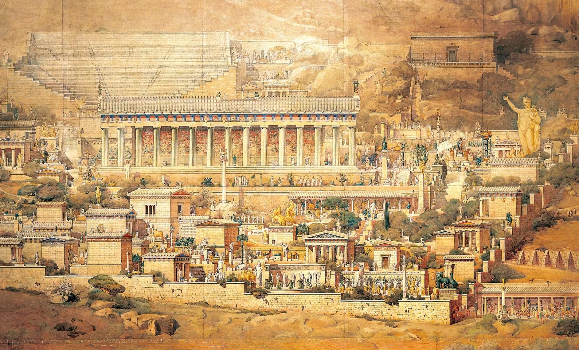 Афинский акрополь лео фон кленце. Как выглядели города в древней греции. Как выглядели города в древней греции. Античность древняя греция акрополь. Оракул храма аполлона в городе дельфы - дельфийский оракул.