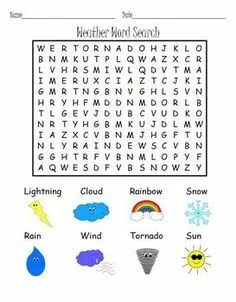 Weather wordsearch