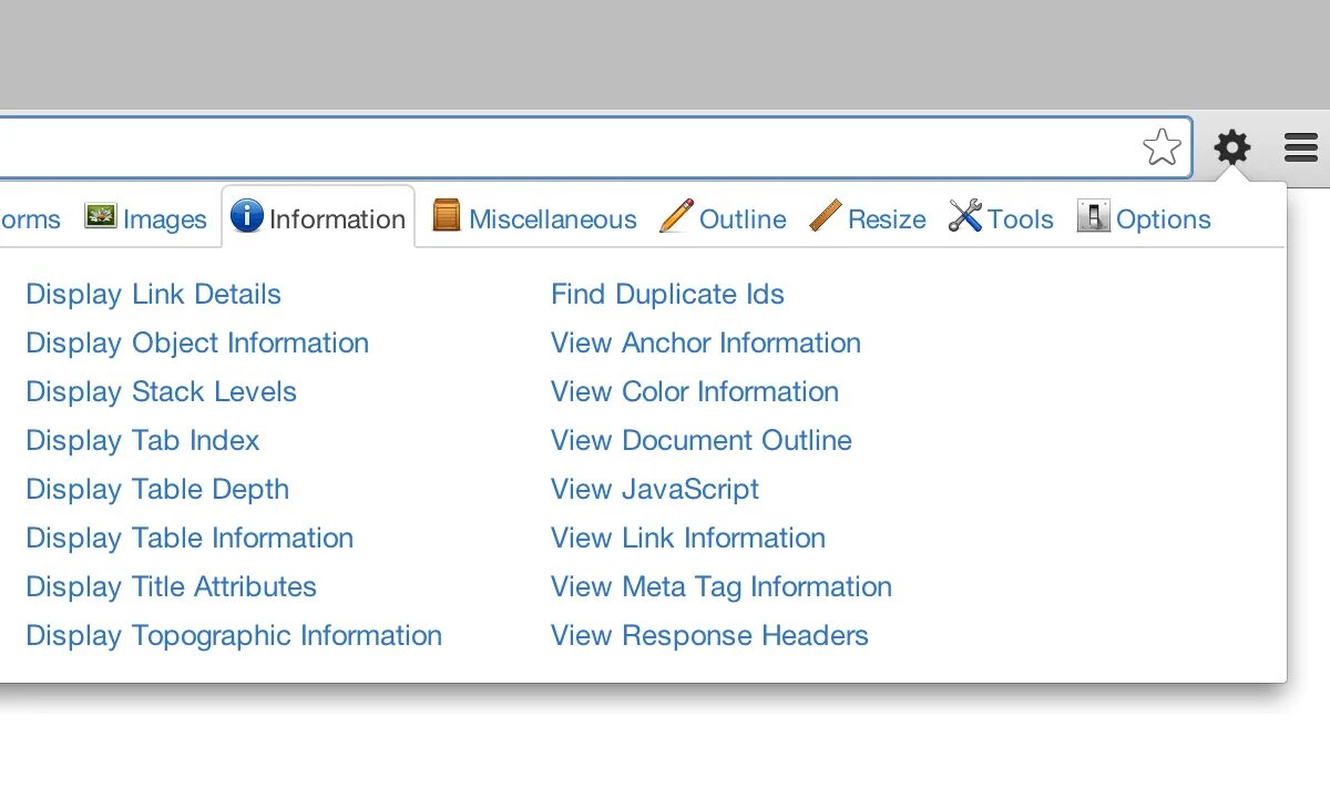 Display index