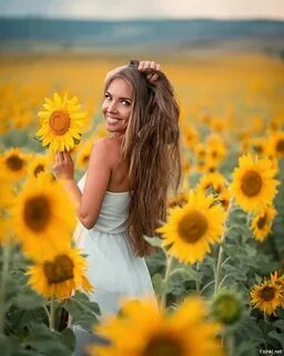 Красивые фото в подсолнухах