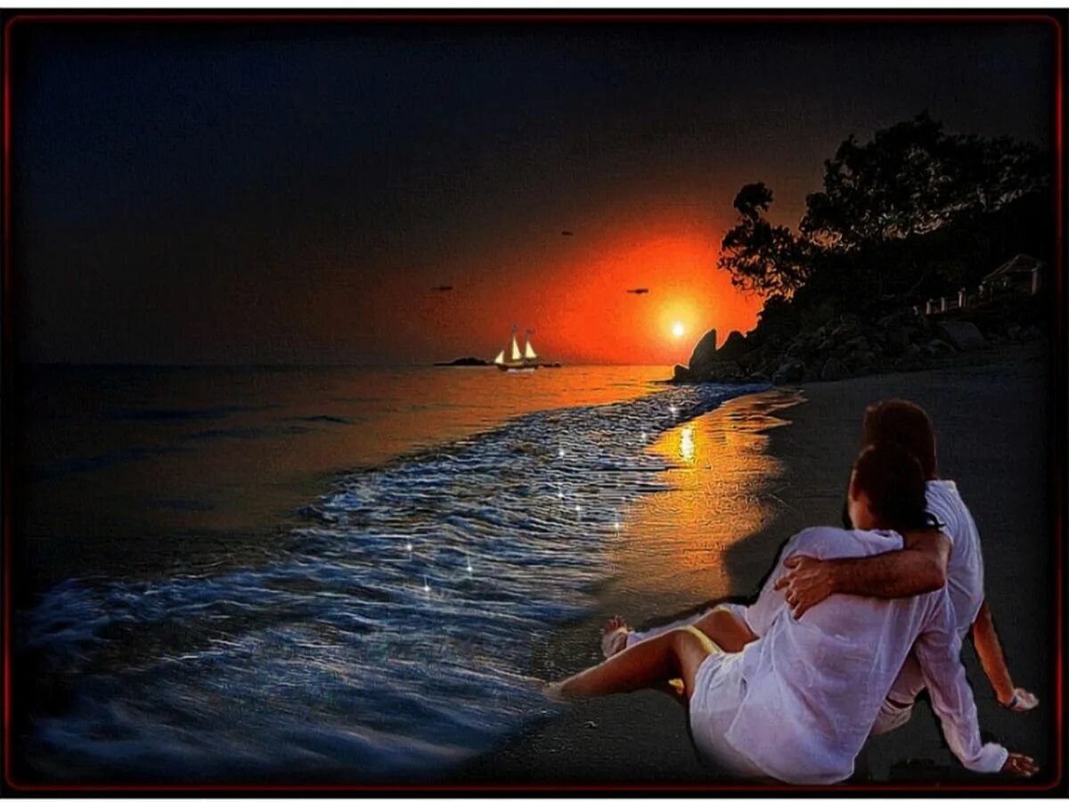 Вечер на море. Романтический закат. Летний вечер у моря. Ночь романтика. Релакс шепотом