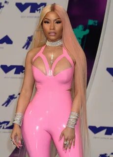 Nicki Minaj in pink latex.