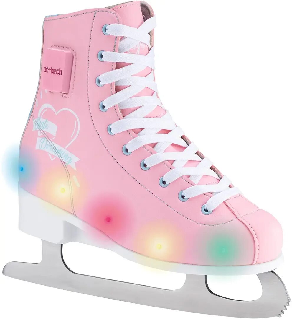 Коньки фигурные Tech Team Pink. Девочка на коньках. Фигурные коньки с подсветкой. Коньки детские фигурные для девочек.