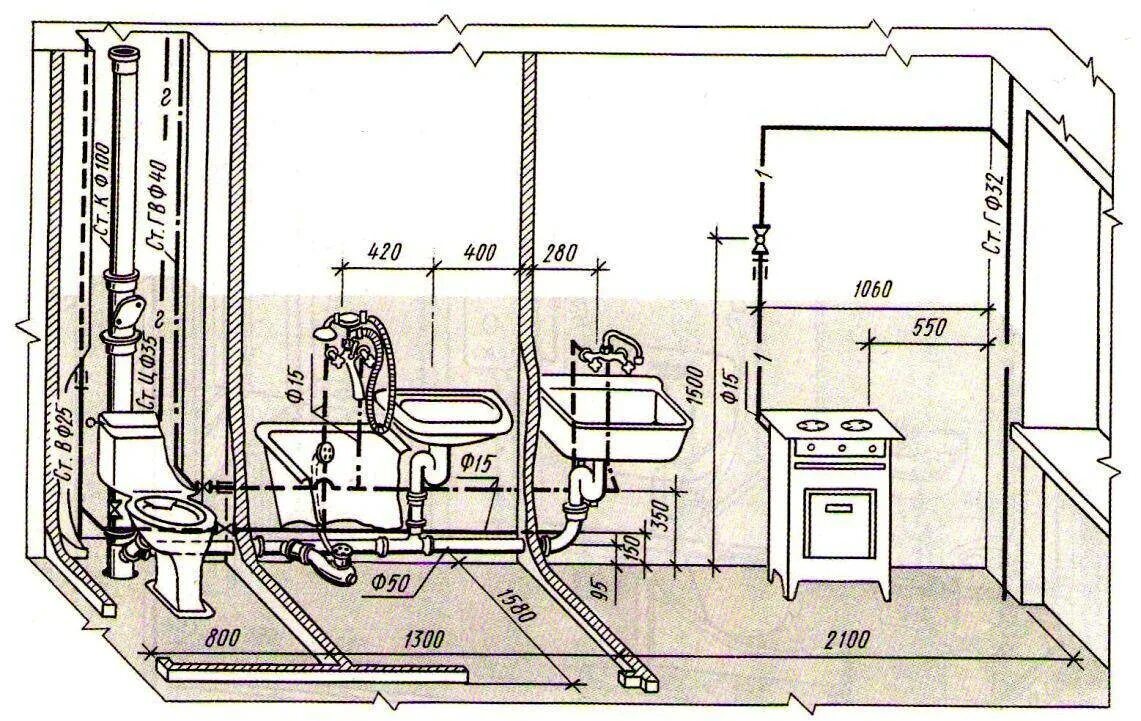 Разводка канализационных труб в хрущевке схема. Схема монтажа канализации в ванной. Разводка канализации чертеж. Разводка трубопровода чертеж. Высоты канализации и воды