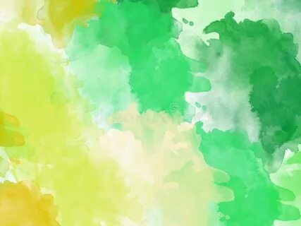 Акварель желто зеленая