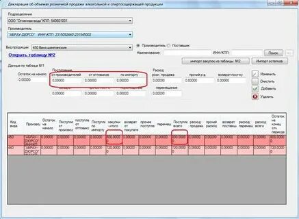 Алкогольная декларация за 3 квартал