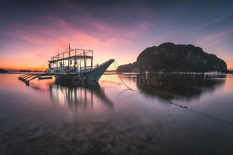 Low tide in twilight. Low tide in twilight