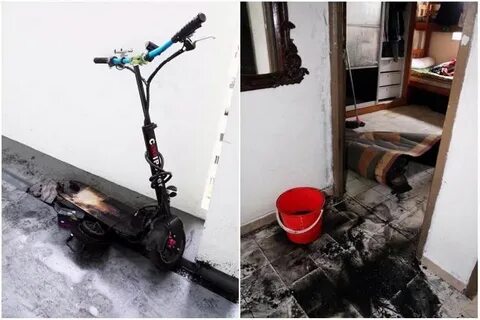 Загорелся самокат