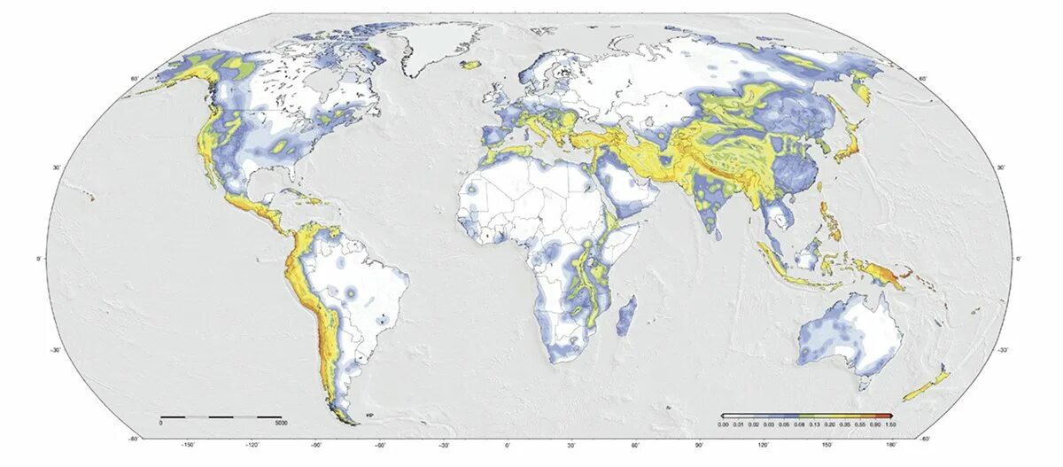 Территория распространения землетрясения. Сейсмически опасные зоны Европы на карте.