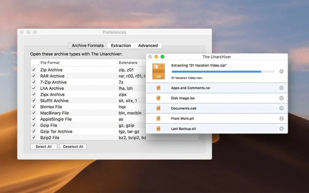 Формат файла mac. The unarchiver. архиватор для mac os. архиватор rar для mac os. the unarchiver скриншот.