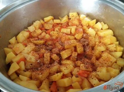 Тушеная картошка с мясом без томатной пасты