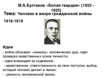 Белая гвардия кратко по главам