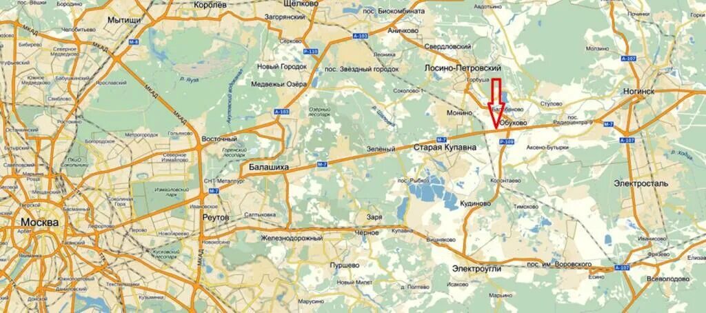 В каком городе находится обухово. Горьковское шоссе обухово.