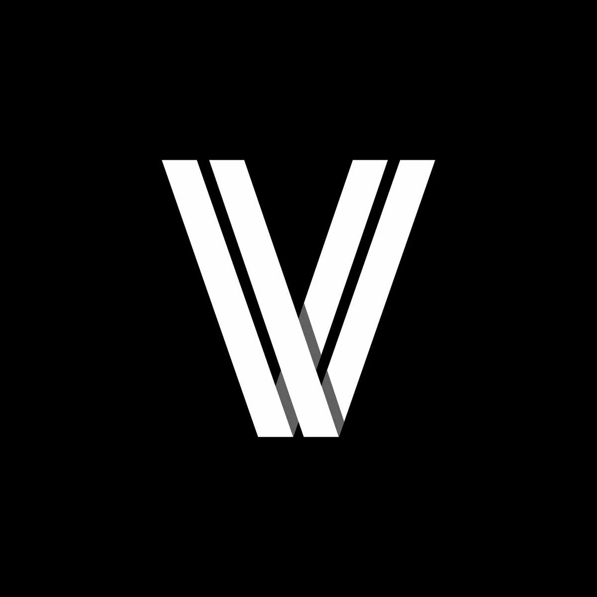 Логотип v. Стилизованная буква v. Буква v. Буква v белая.