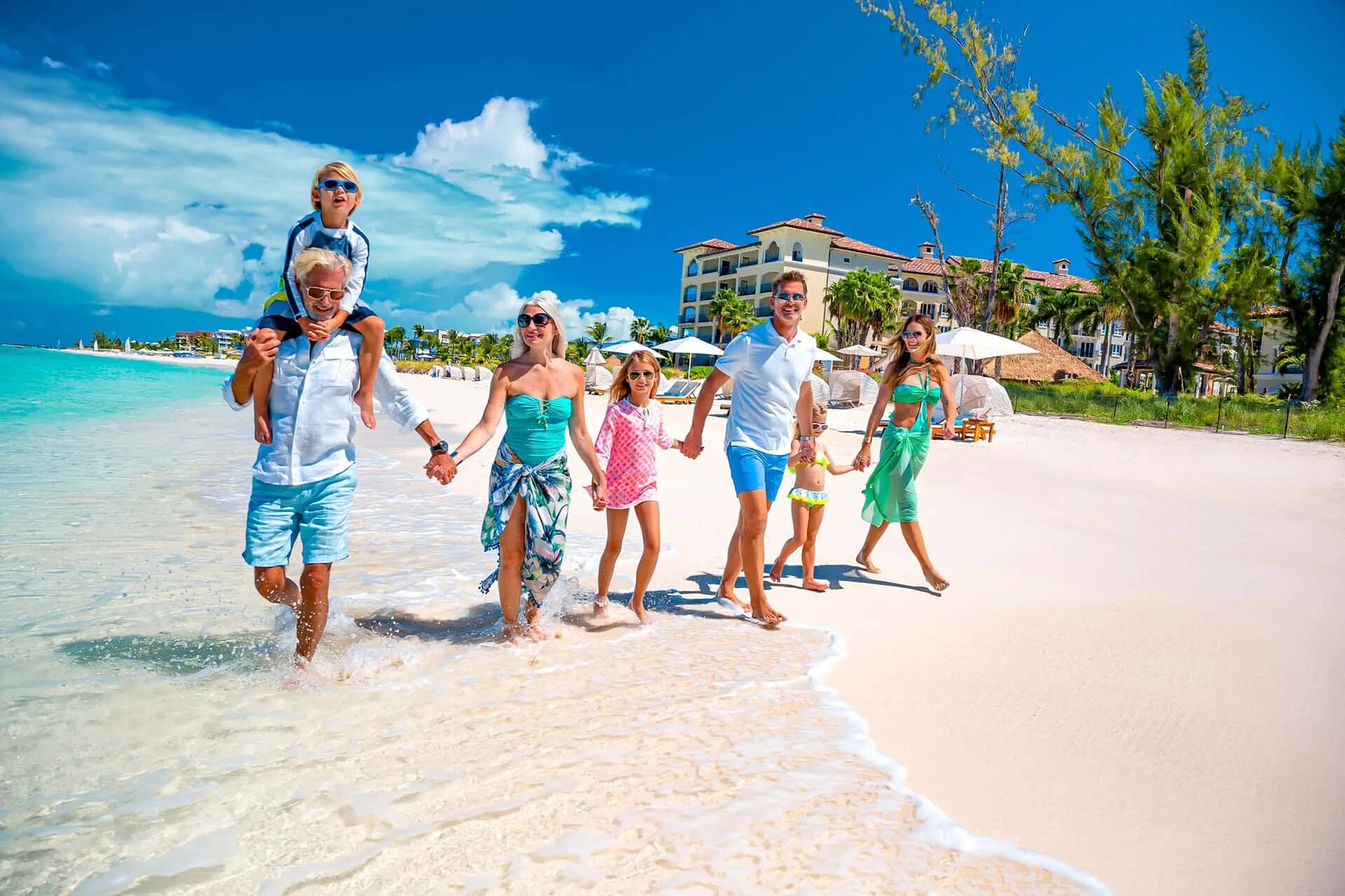 Травориум. Отпуск с детьми. Семья в отпуске. Family Beach. Семья на пляже Пальма.