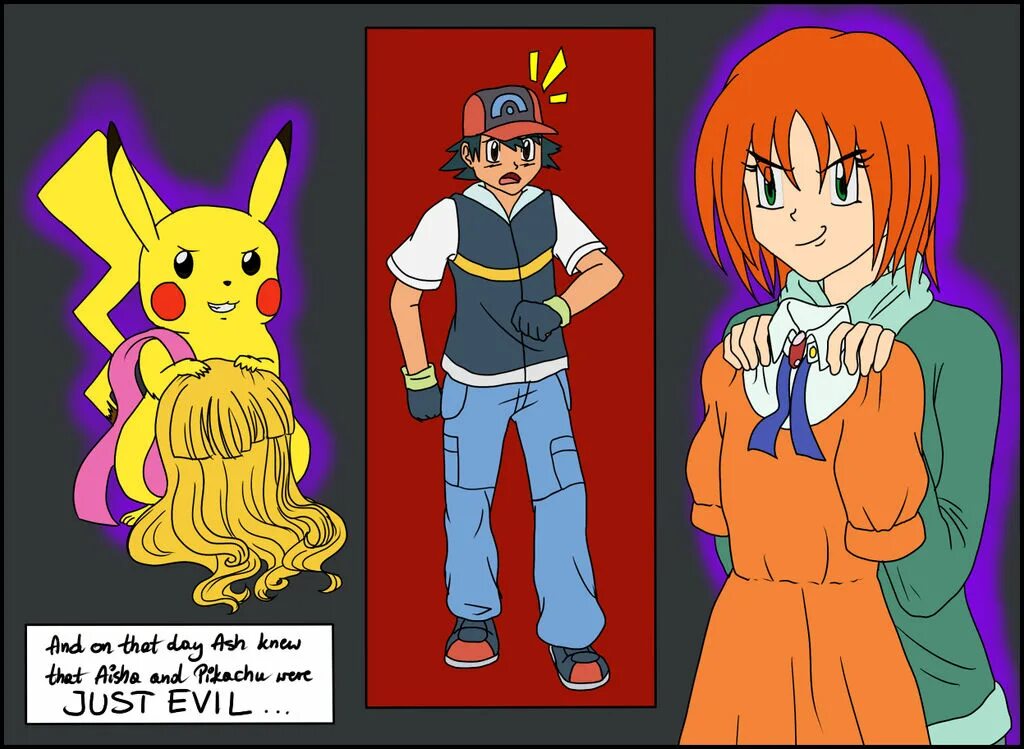 Покемон Эш Сисси. Pokemon Evil Ash. Pokemon злая женщина.