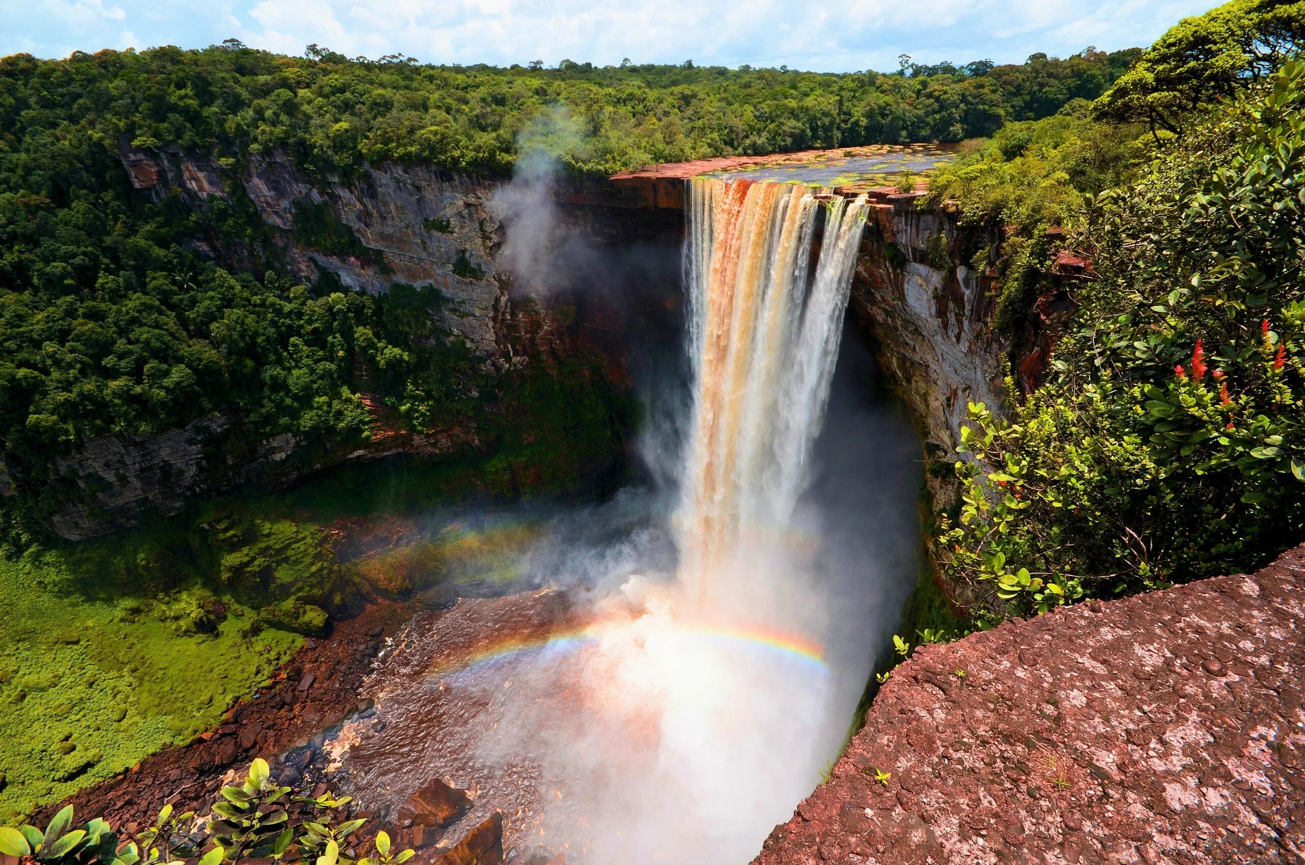 Какой самый мощный водопад. Водопад Тугела ЮАР. Кайетур, Гайана. Кайетур (национальный парк). Гаяна водопад Кайетур.