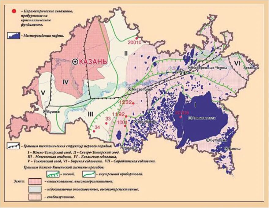 Какие ископаемые в татарстане. Республика Татарстан месторождение нефти. Карта нефтяных месторождений Татарстана. Карта месторождений нефти Татарстана. Геологическая карта Ромашкинского месторождения.