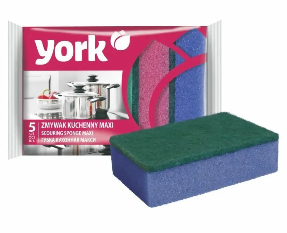 Губки для посуды York Maxi, уп 5шт. Губка для посудyork Maxi 5 шт в упак. York губки 5 шт. Макси 030040. Губка для посуды Insula Оптимум макси 5шт*40.