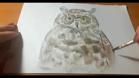 Рисуем сову видео