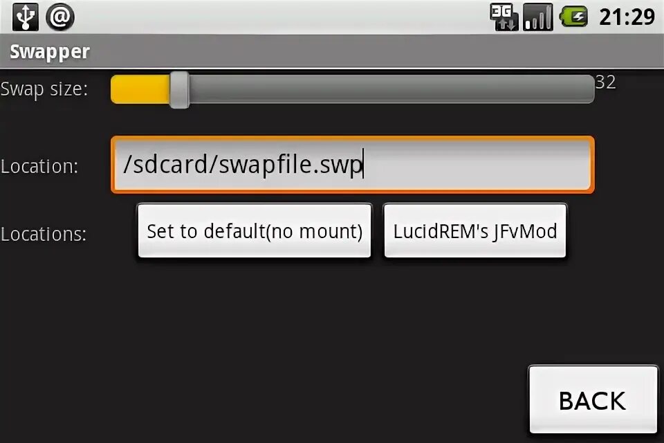 Swap size. Ram swapper create swap ram apk.