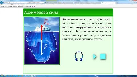 Архимедова сила плавание тел физика 7 класс