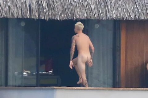 Justin Bieber naked in Bora Bora. 