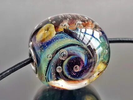Кулон - галактика "Вселенная" авторский лэмпворк Anna Ivanova glass jewelry