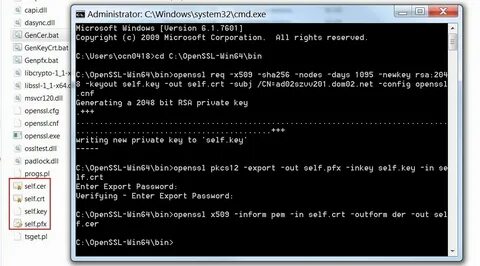 Openssl new key
