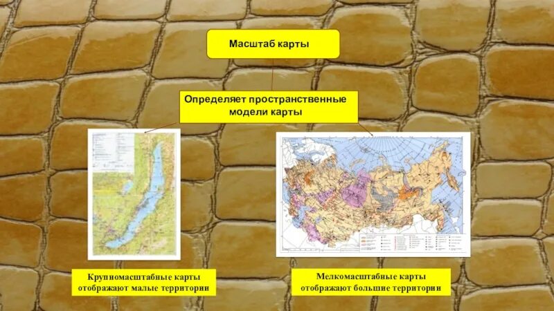 Выберите две особенности которые отличают мелкомасштабную карту