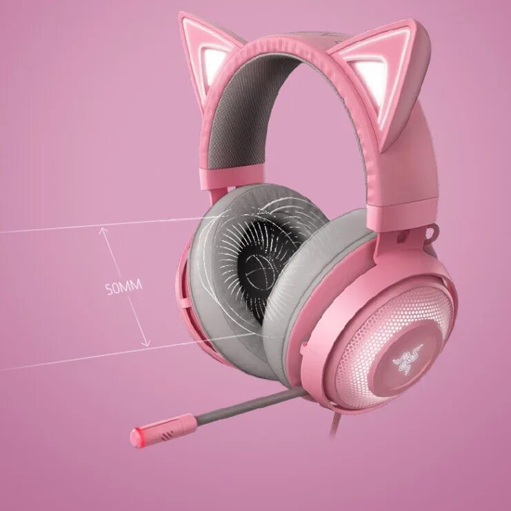 Игровые наушники Razer Kraken Kitty Edition. Игровые наушники Razer Kraken Kitty Edition Quartz (rz04-02980200-r3m1). Наушники Razer Kraken Kitty. Наушники Razer с ушками. Razer kitty quartz