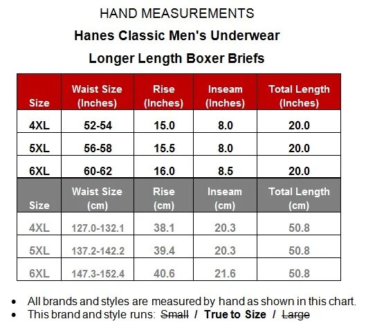 Longer length Boxer brief размер. Size Chart men briefs. 2 Hanes рост. Размеры true